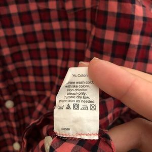 J. Crew Factory Tops - J. Crew red gingham button down shirt J. Crew Factory Tops - J. Crew red gingham button down shirt